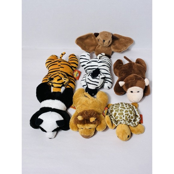 Adventure Planet Plush Lot Of 7 5" Tall animals All Ages - Picture 1 of 8